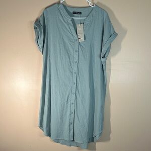 Relaxed Fit Blue Midi Dress